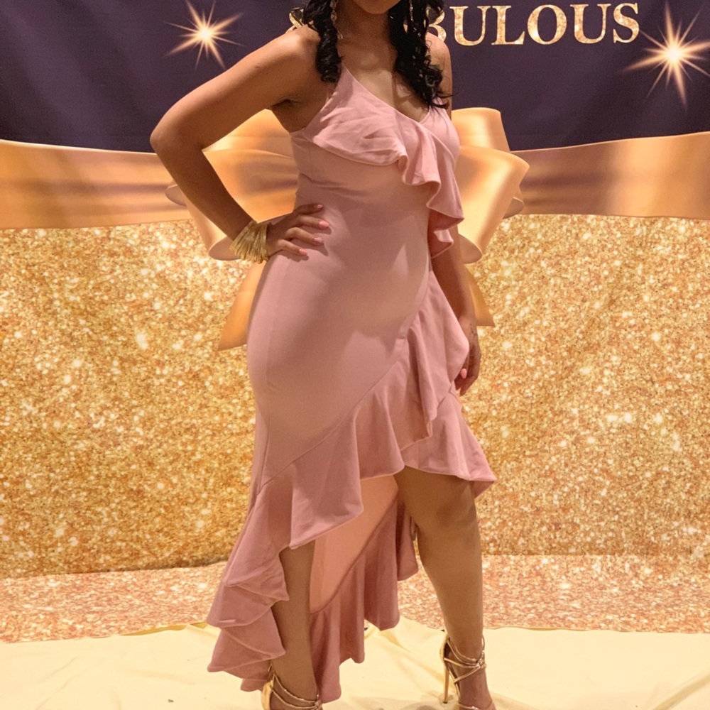 Fashion nova pink dress.